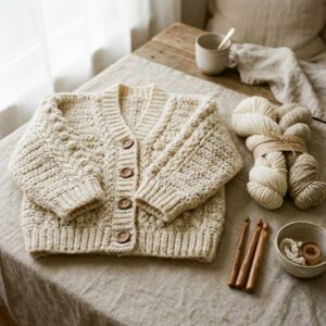 Amélie Chunky Cardigan Crochet Pattern