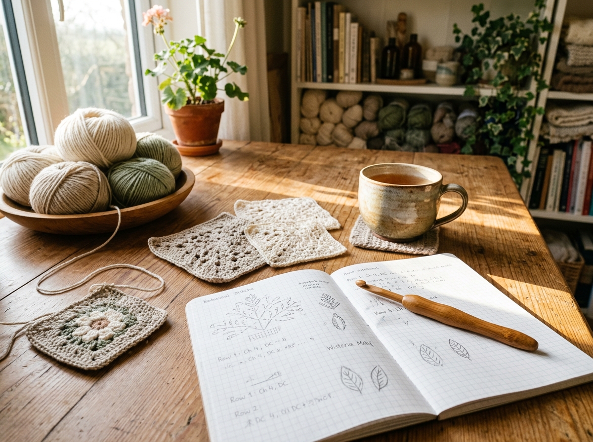 Amélie Atelier Studio Desk with Swatches and Notes