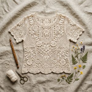 Vintage Lace Summer Blouse Pattern